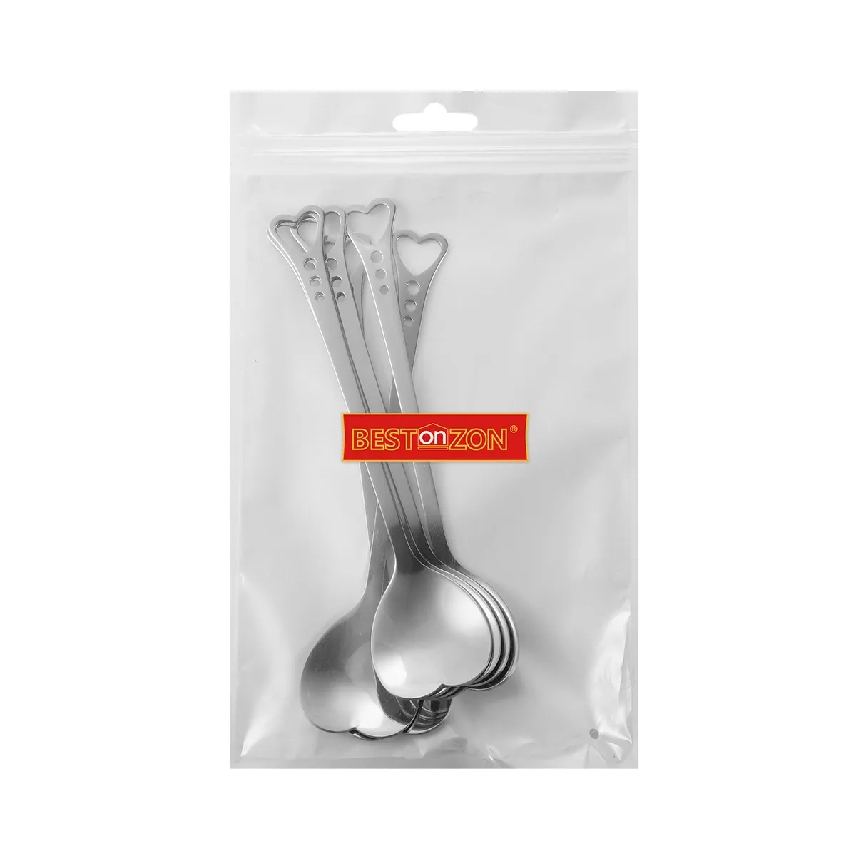 

6Pcs Heart Shape Kitchen Spoons Modern Fashion Design for Dessert Tea Latte Perfect Match with Heart Mug Daily Use Gift