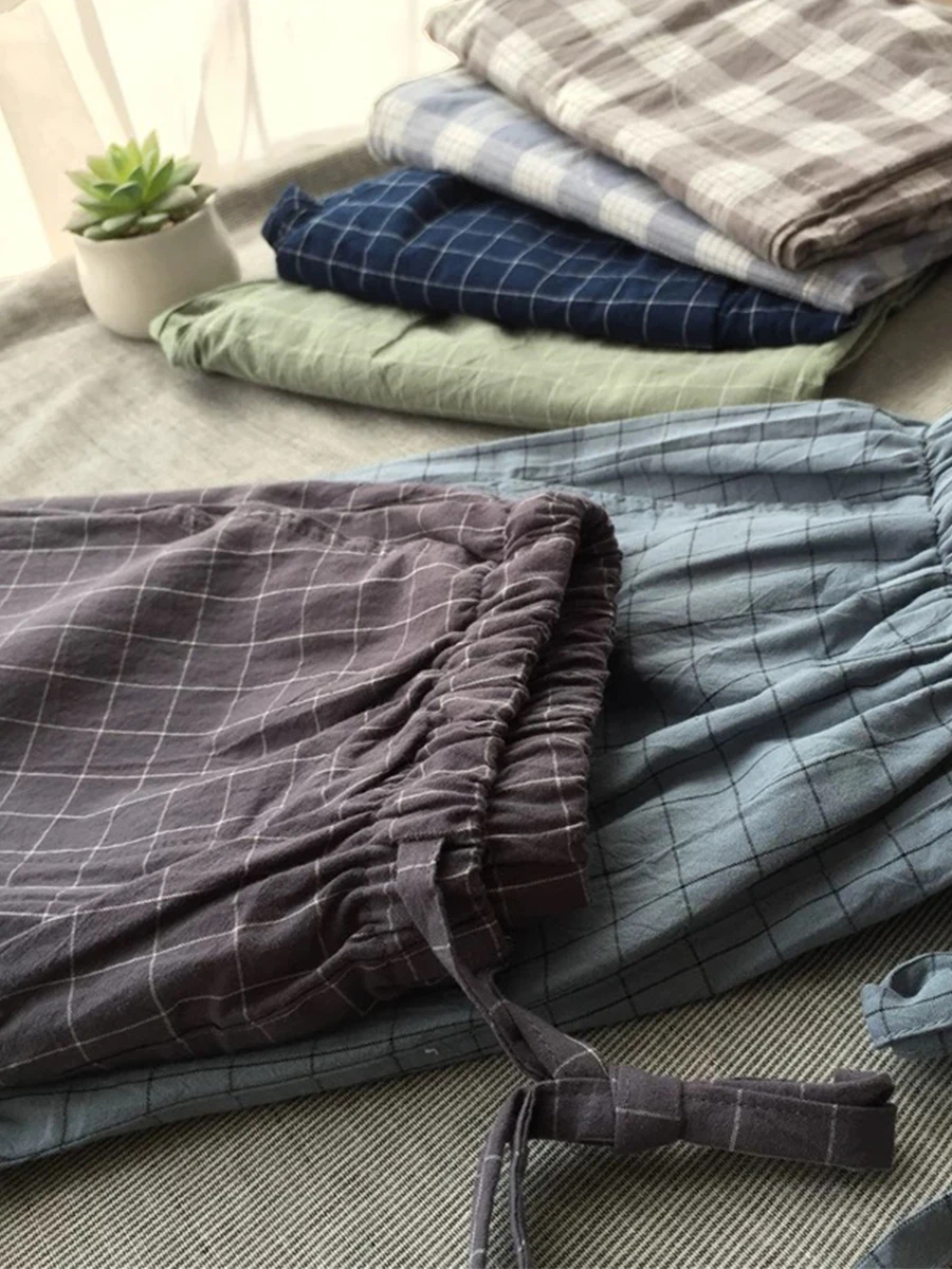 Men's Pajama Pants Can Be Worn Outside in Spring and Autumn, Loose Plus Size Casual Simple Men's Home Pants