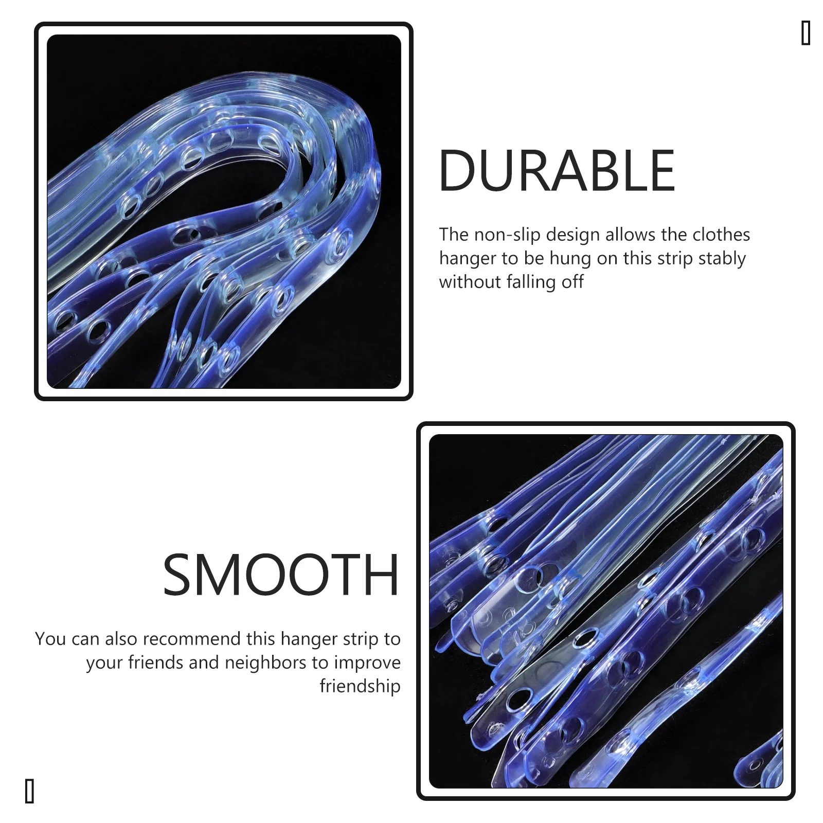 

20Pcs Plastic Non-Slip Hanger Strip Connector Closet Organizer Clothes Hanger Space Saver Wardrobe Strips Plastic Strips