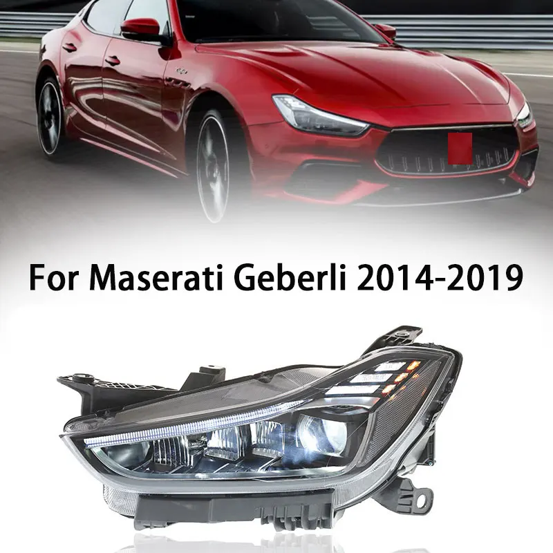 

Автомобильные фары для Maserati ghifp, фары 2014-2019, полный светодиодный проектор, передние лампы, обновление 2023, стильные автомобильные аксессуары