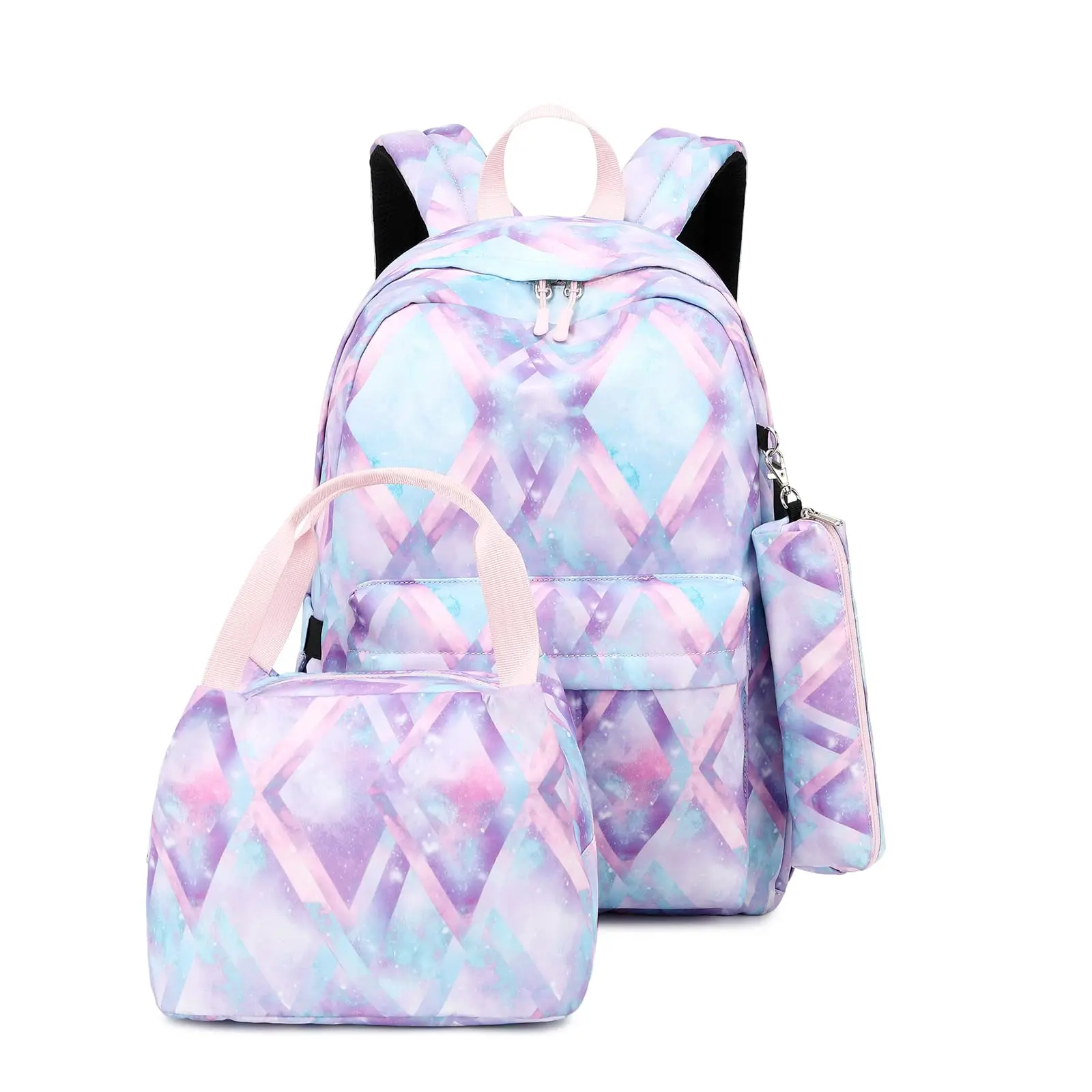 

School Backpacks Girl 3 Pieces with Thermal Bag Case 24 Liters School Backpack for Primary Secondary School Backpack for Girl