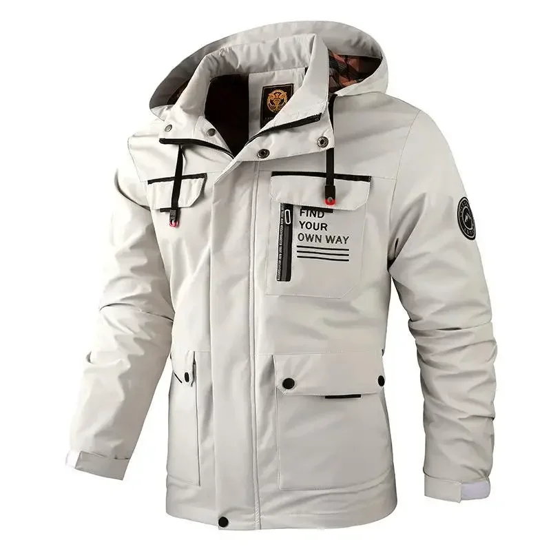 

Fashion Men's Casual Windbreaker Jackets Hooded Jacket Man Waterproof Outdoor Soft Shell Winter Coat Clothing Light Jackets S29