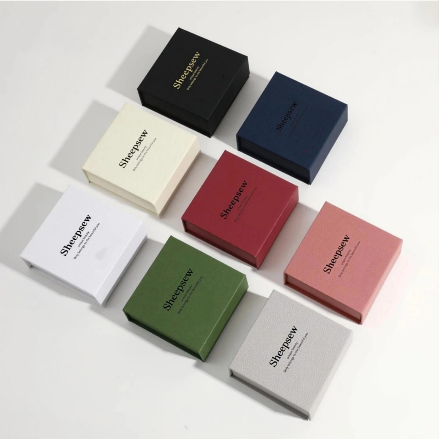 20PCS Flip Paper box personalized magnetic Magnet Paper Cardboard Earring Necklace Ring Packaging Gift Jewelry Box with Logo Pri - view 6