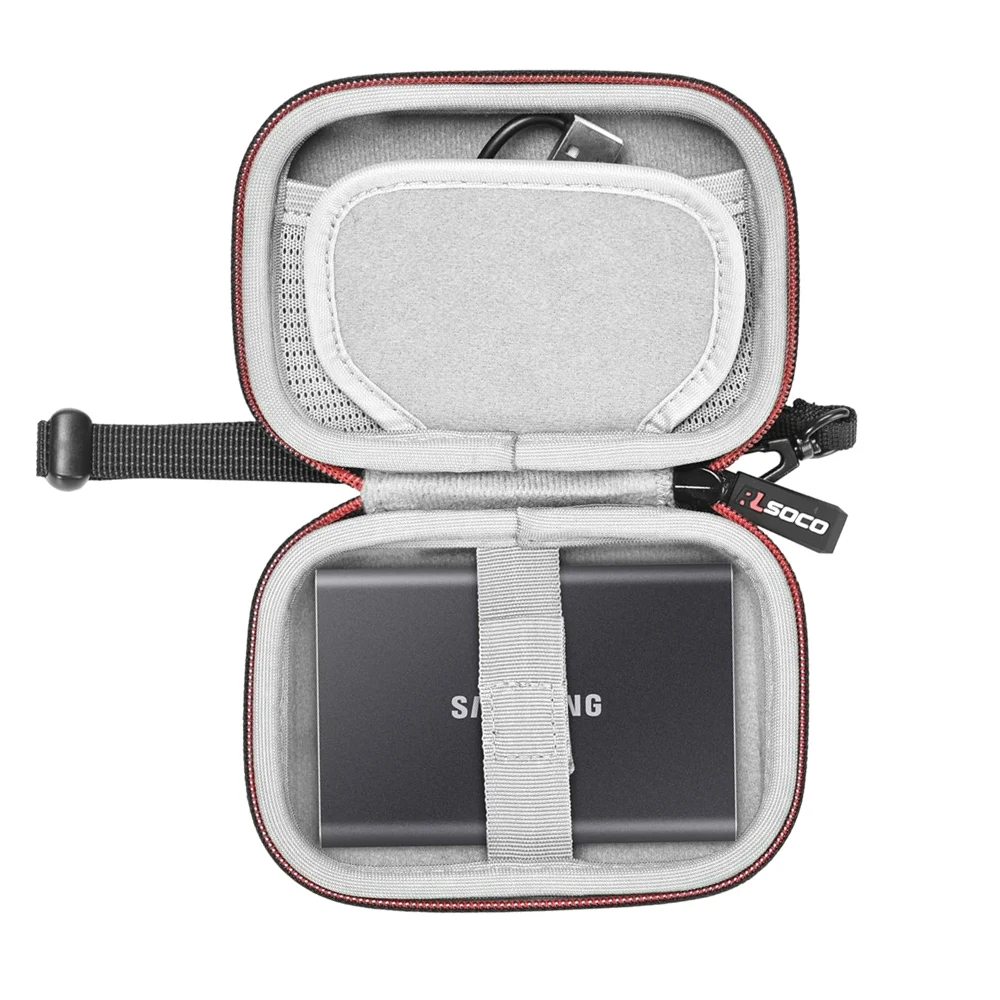 Carrying Case for Samsung T7/T7 Shield/T7 Touch/T9/T5 Portable SSD 1TB/2TB/4TB/500GB External Solid State Drive, RLE-2405