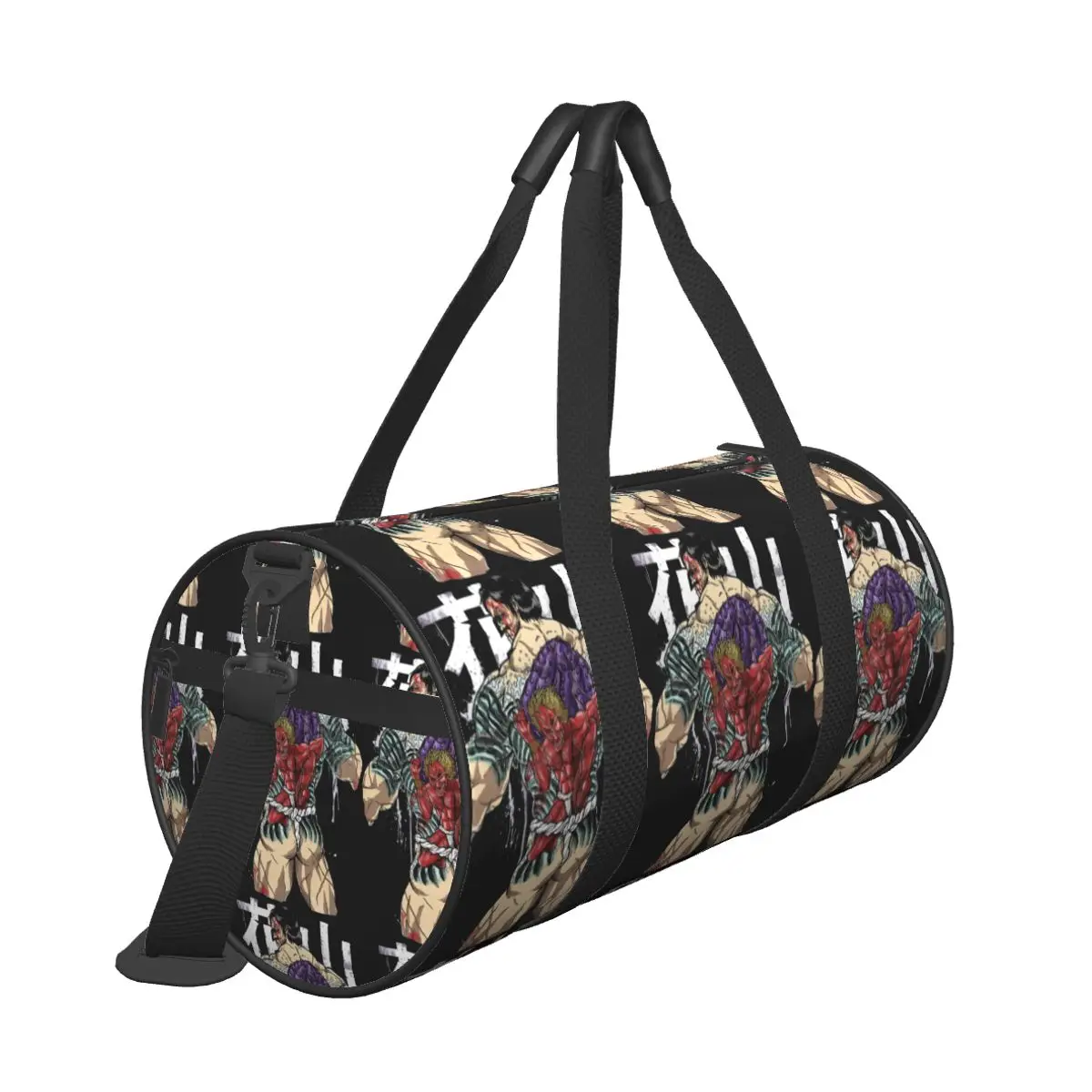 Men's Travel Bag Hanayama Yakuza Otokodachi Baki Anime Gym Bag Large Capacity Weekend Custom Handbag Retro Yoga Sports Bag