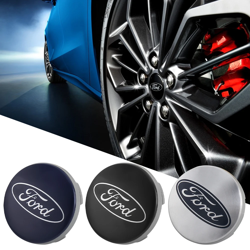 4PCS Tapas Decorativas para el Centro de Rueda de Coche de 54mm para Ford Ecosport Taurus Fusion MK7 Ghia Focus Mustang Kuga Escort F150 mk2