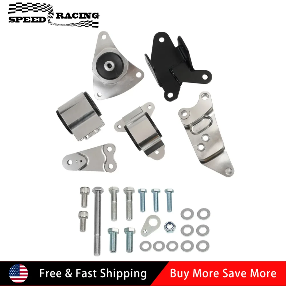 

Billet Aluminum Engine Swap Mount Kit for 2002-2005 HONDA CIVIC SI HB EP3 2002-2006 ACURA RSX EM-1005