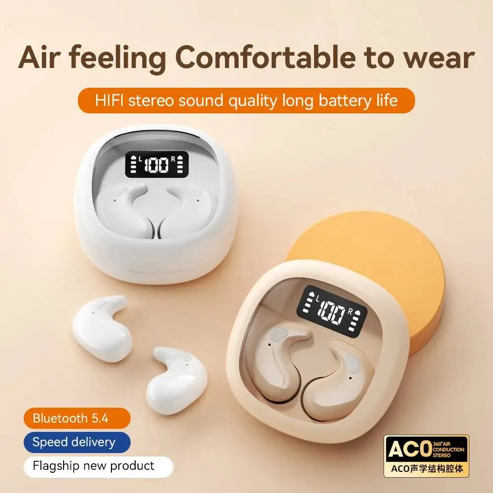 

Mini Invisible Sleep Headset Bluetooth 5.3 True Wireless IPX5 Waterproof Sports Hifi Stereo Half in Ear CNC Earbuds With Mic
