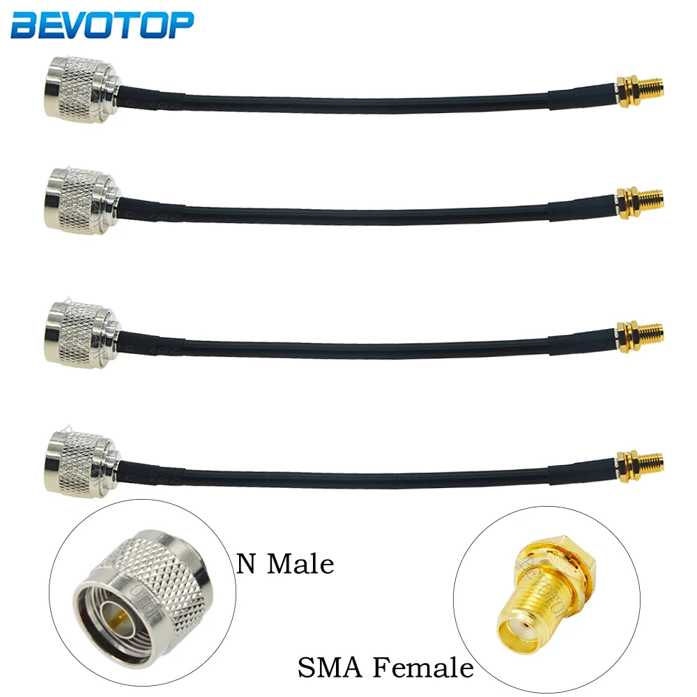 

1PCS RG58 N Male Plug to SMA Female Jack Connector 50 Ohm RF Coaxial Cable Pigtail RG-58 Extension Cord Jumper 10cm-20m