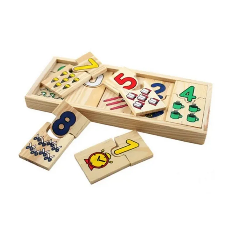 Montessori Game Toys para crianças, placa de correspondência logarítmica, tábua digital, puzzle educacional, ensino infantil, presentes