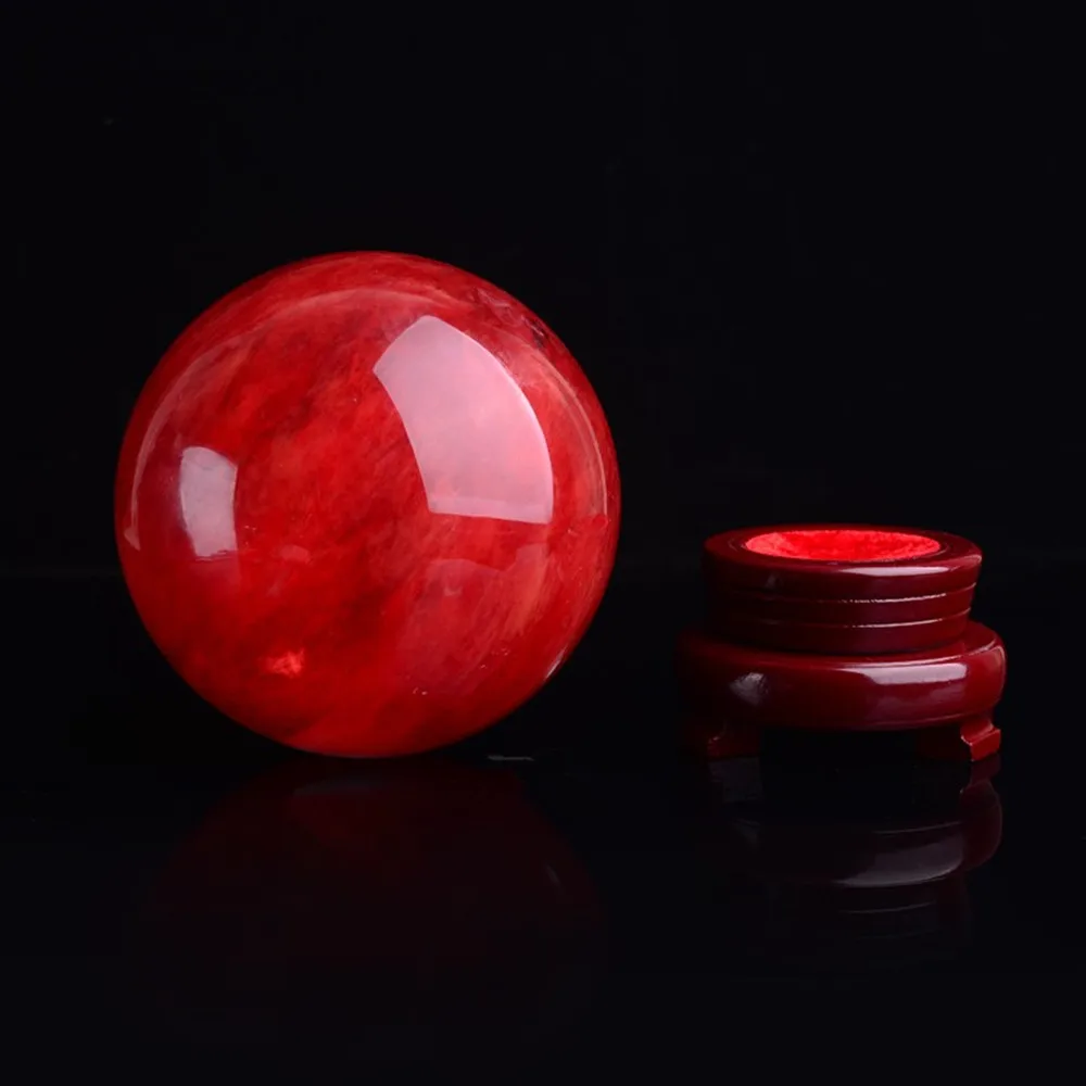 Red Smelting Sphere Quartz Crystals Natural Stones and Minerals Ball, Home Decor, Feng Shui Crafts