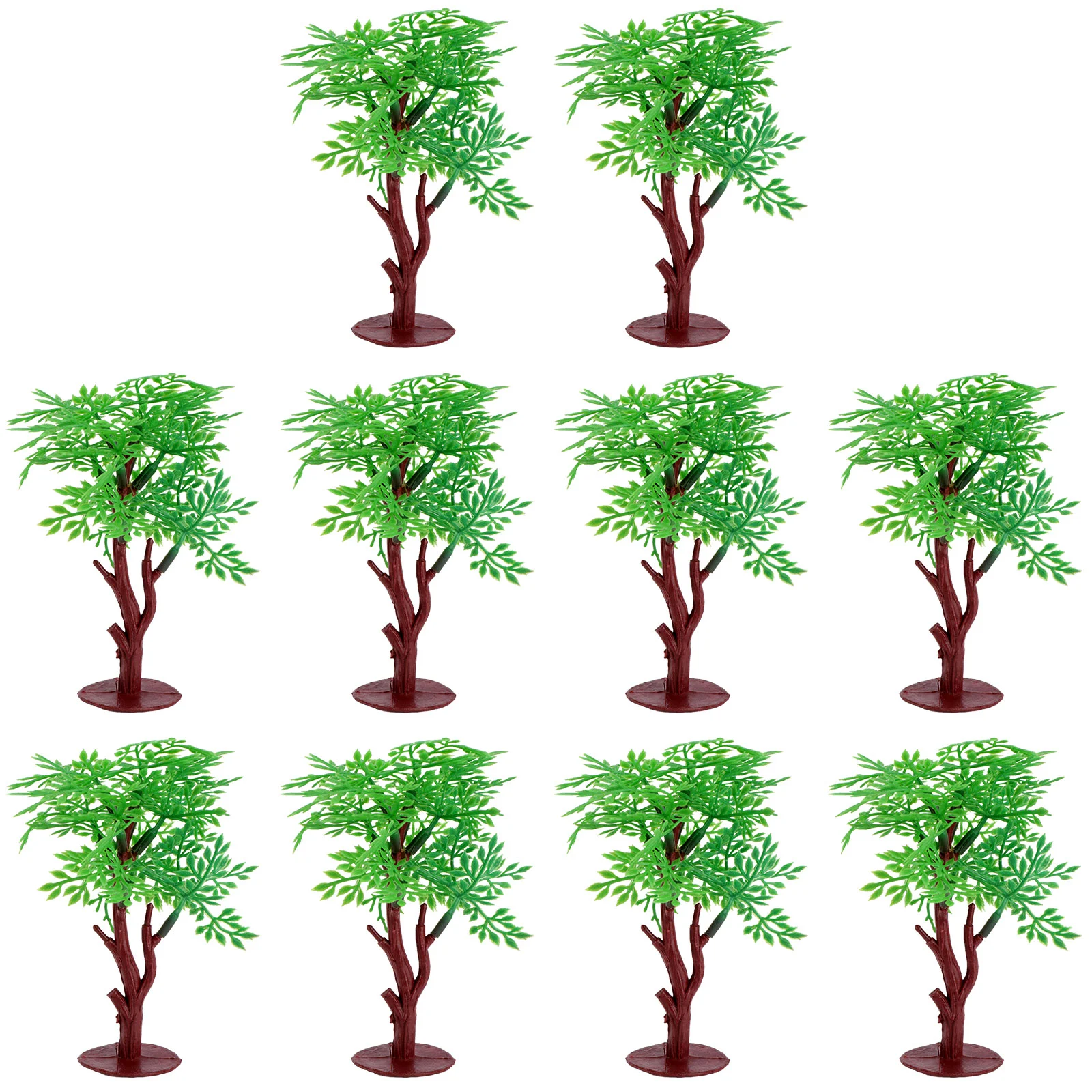 

10pcs Trees Landscape Model Artificial Trees Scenery Landscape Green Landscape Model Miniature Tree Layout Scenery Model