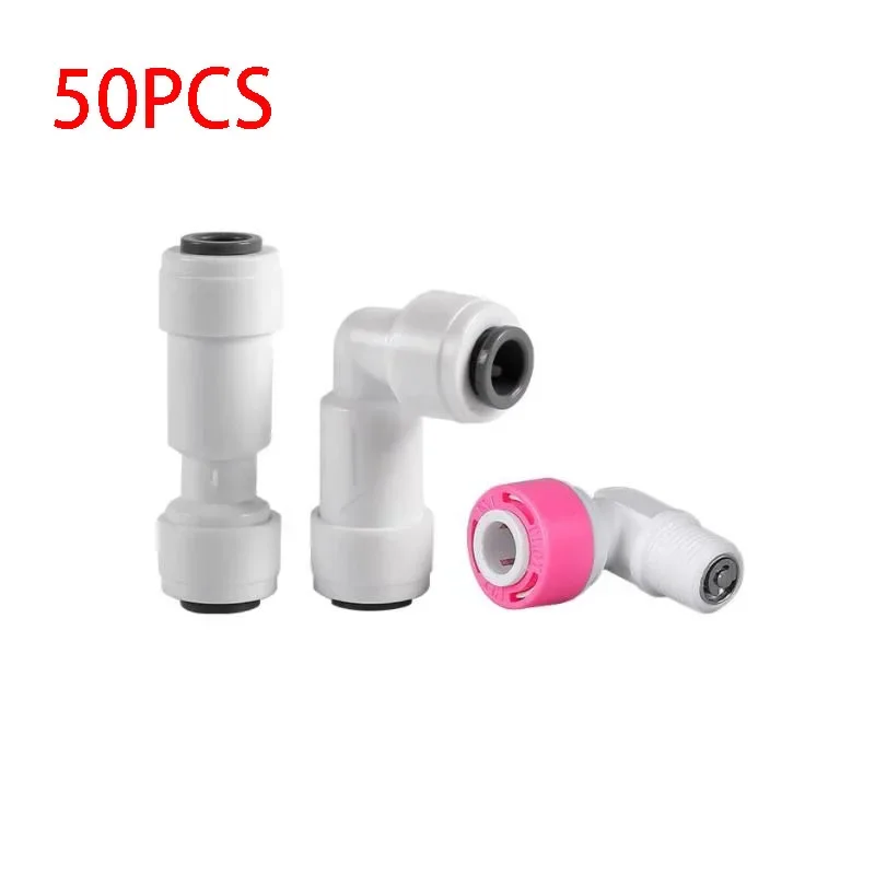 

50PCS One-way RO Water Non-return Check Valve Straight Elbow 1/4'' 3/8'' Quick Connector Hose Pipe Fitting Water Filter Parts