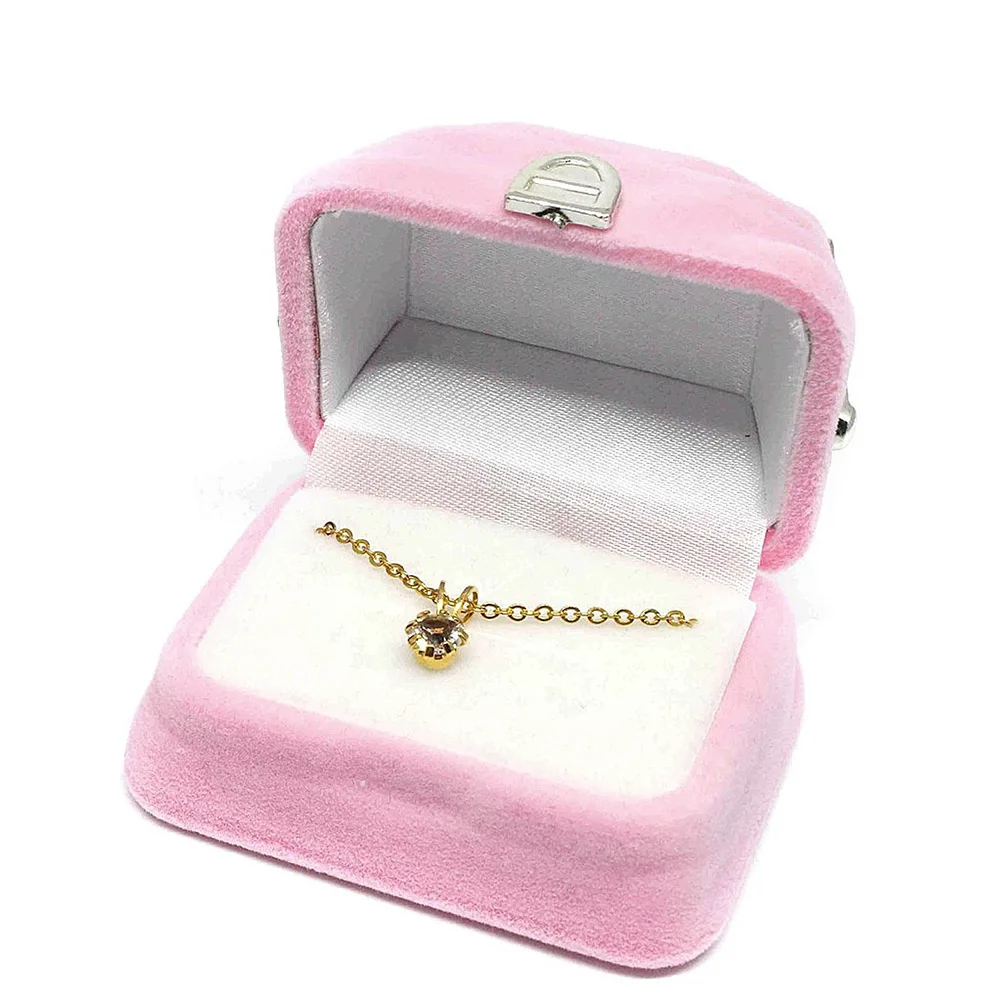 

Handbag Shaped Gift Jewelry Storage Case Pink 55X55Mm Durable Plastic Easy Carry Proposal Wedding Handbag Wedding Box Ring Gift