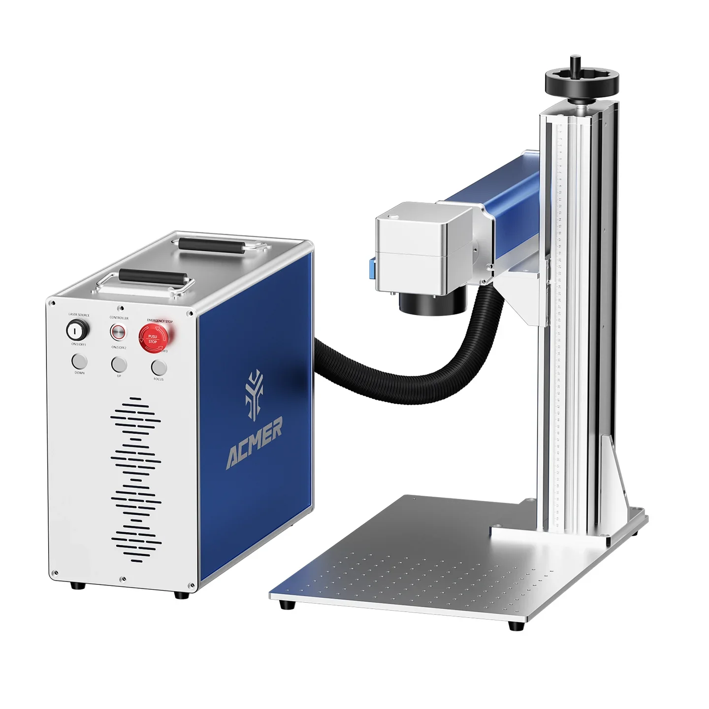 ACMER SM Best Budget Fiber MOPA Split Laser Marking Machine, Take the laser to the work, Mark large or oversized parts with ease