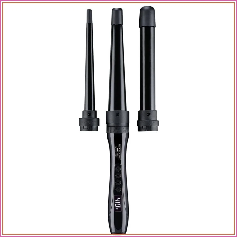 3-in-1 Ceramic Interchangeable Curling Wand, 3 Barrels for Loose Waves, Curls & Ringlets