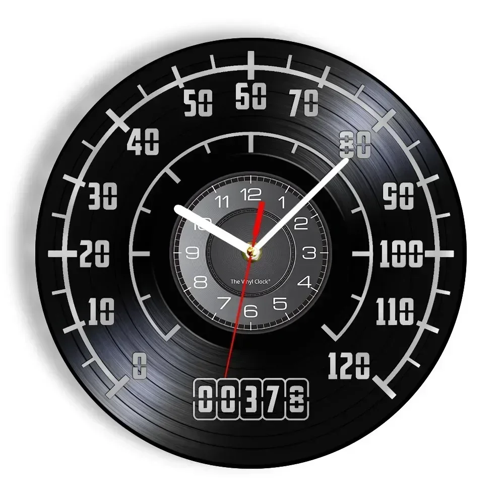 Tachometer Vinyl Record Wall Clock Car Automatic Tachometer Cut-off Longplay Wall Watch Garage Home Room Decoration