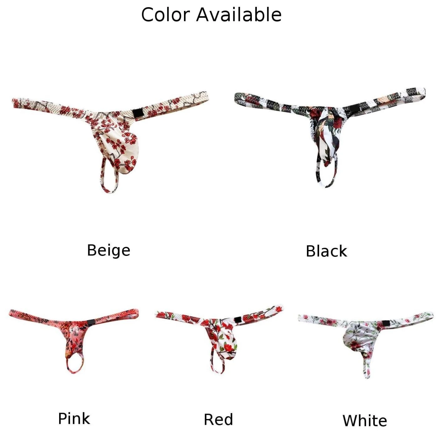 Male Mens Briefs Quick Drying Soft Printing Thongs Underpants Breathable Casual Elastic G-string Nylon Panties