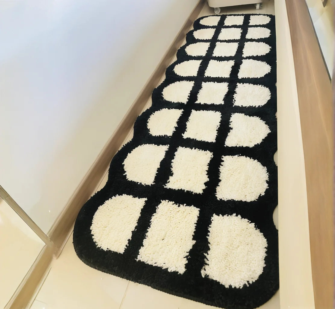 Tapis Imitation cachemire à longues bandes pour chambre à coucher, Style tendance pour filles, tapis de chevet pour la chambre, tapis de rebord de fenêtre pour la chambre
