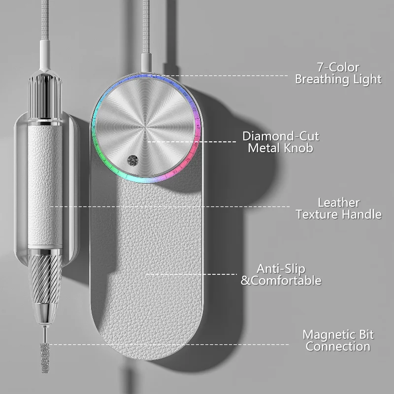 

Professional Nail Drill Machine Rechargeable Nail Electric File Nail Art Milling Machine for Pedicure for Manicurist