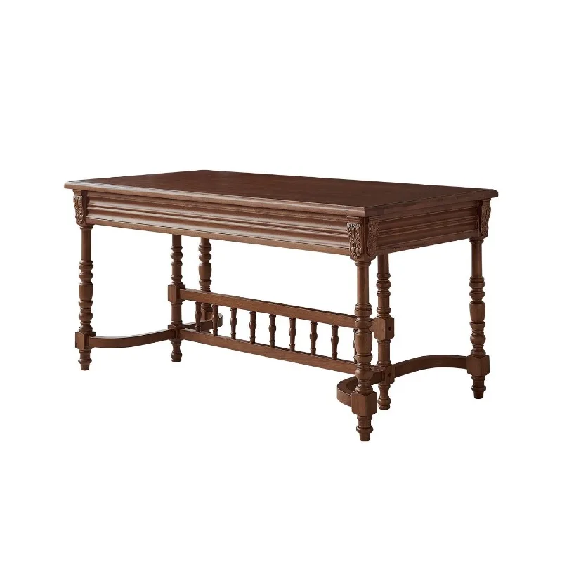 Dining table household small apartment carved knight rectangular dining table in the ancient style y
