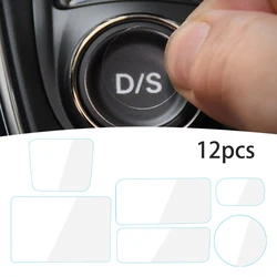 2 Sets Clear Car Central Gear Shift Button Switch Panel Thin Film Protect Sticker Fit For Acura RDX 2019 2020 2021