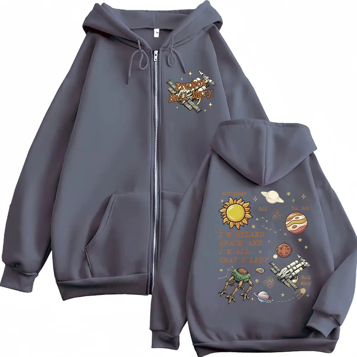 Rocky Project Hail Mary Inspired Amaze Amaze Amaze Zip Up Hoodies Coats Jacket Men Women Fashion Hoodie Casual Zipper Sweatshirt