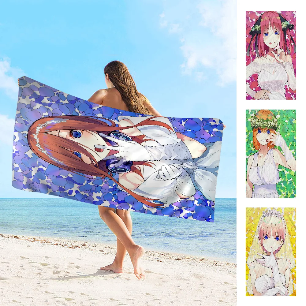 

Cartoon Cute Quintessential Quintuplets Bath Towel Microfiber Soft Water Absorbing Breathable For Kids Decorative Beach Towel