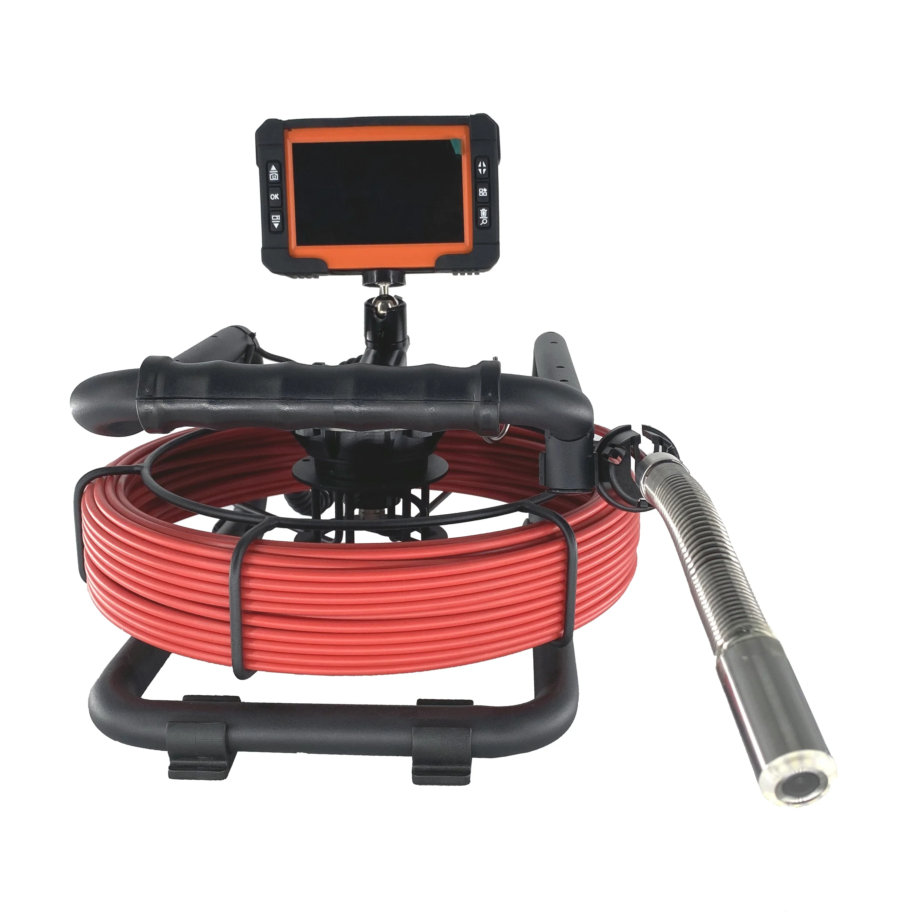 Qyteco Affordable 5inch TFT Display Sewer Drain Pipe Inspection Camera with 30m Fiberglass