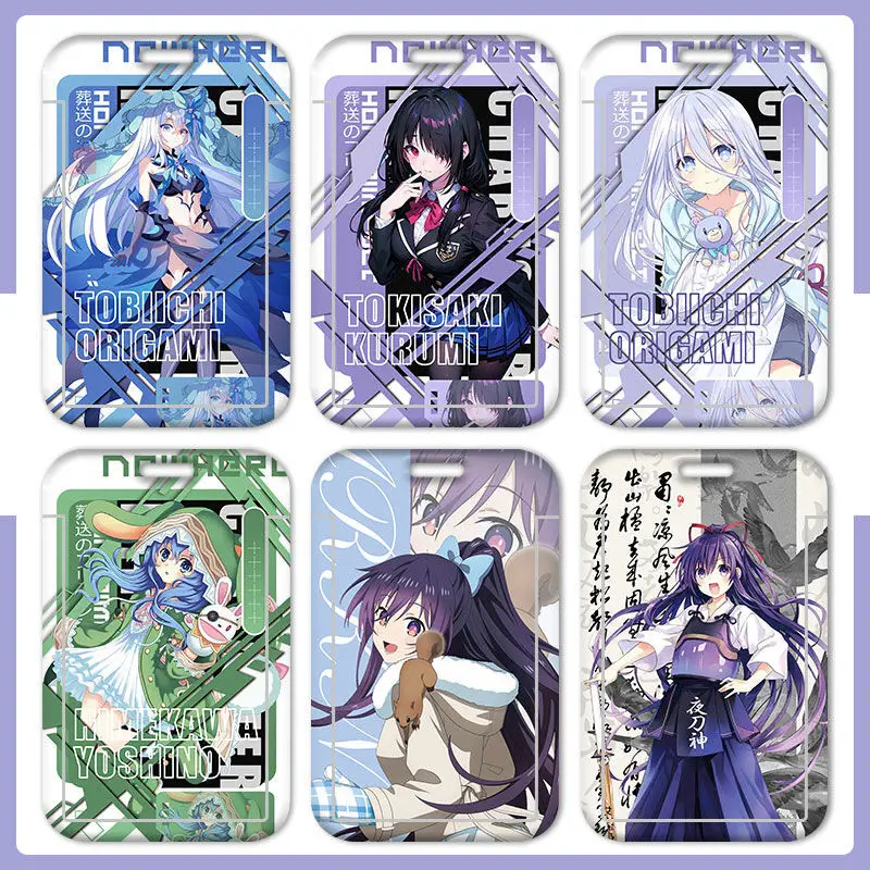 Anime Tohka Yatogami Tenka Student Hanging Neck Rope Lanyard ID Card Cover Credential Holder