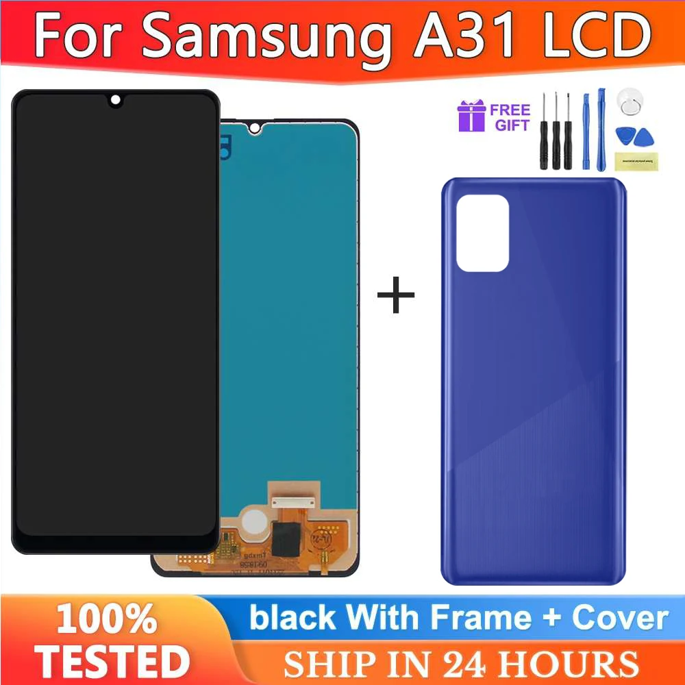 

TFT LCD Screen for Samsung Galaxy A31 / SM-A315 Digitizer Full Assembly with Frame Phone Display LCD Screen