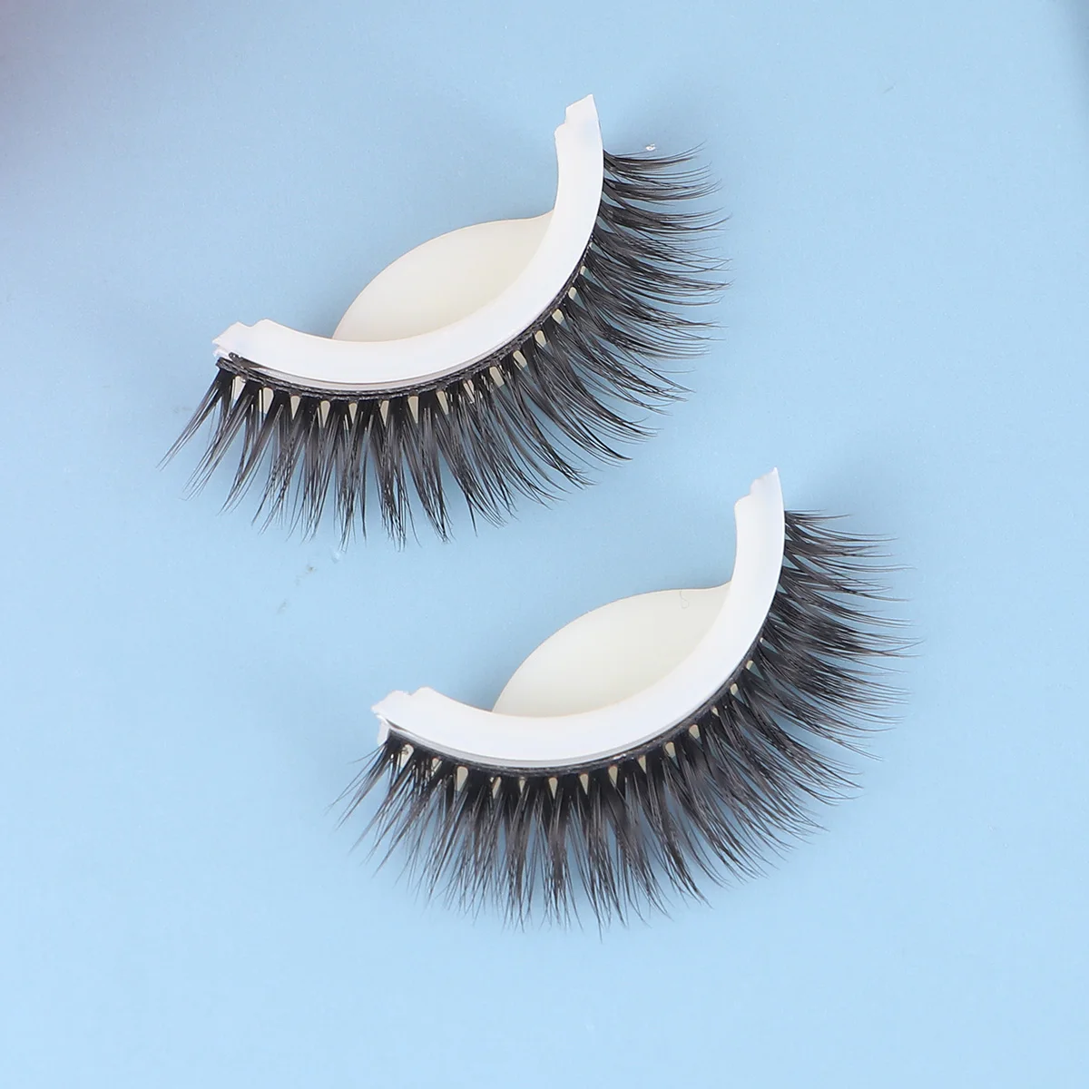 

3D Reusable Thick Eyelashes Self-Adhesive Natural Fiber Long False Lash Extensions Comfortable Wear For Wedding Party Photo
