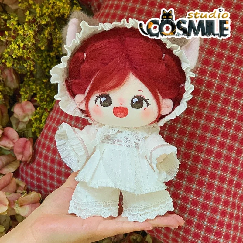 Cat Neko Simpatico pigiama bianco Abito Gonna Costume Peluche ripiene 20 cm Accessori per bambole Vestiti per bambole SL Mar