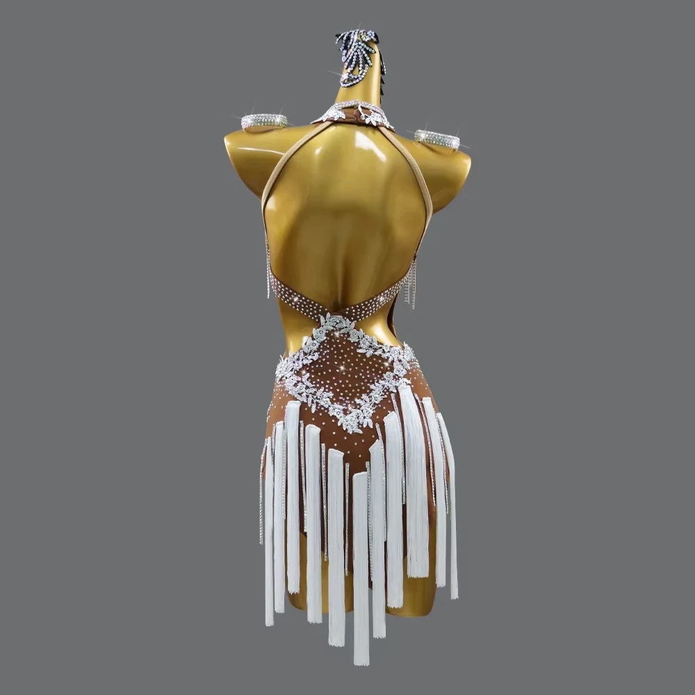 2025New Latin Dance Costume Women Party Dress Stage Outfit Prom Dancewear Girl Skirt New Sport Evening Sexy Clothes Line Suit