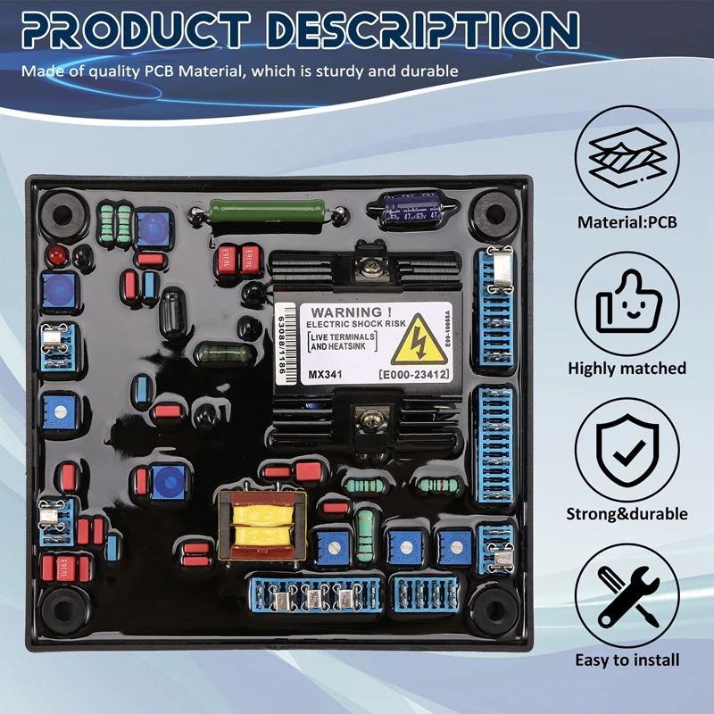 MX341A Генератор AVR Автоматический регулятор напряжения Стабилизатор Плата Генераторный набор с постоянным магнитом Аксессуары