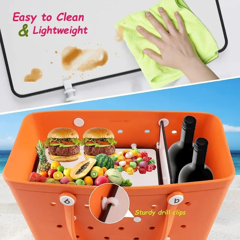 XL Divider Tray Bogg Bag Accessories Eva Rubber Beach Storage Basket Space Saving Partition Women Jelly Sac Bogg Bag Organizer