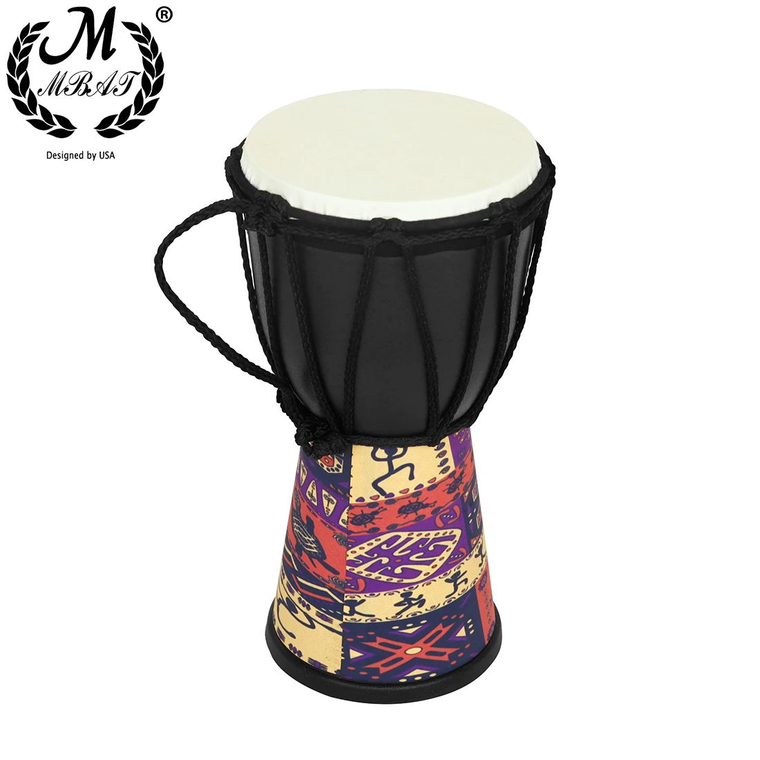 M MBAT 4 بوصة Djembe طبل تجويف المحمولة الأطفال طبلة ذات يد تقليد جلد الغنم الوجه قرع أداة ABS جديد Djembe طبل