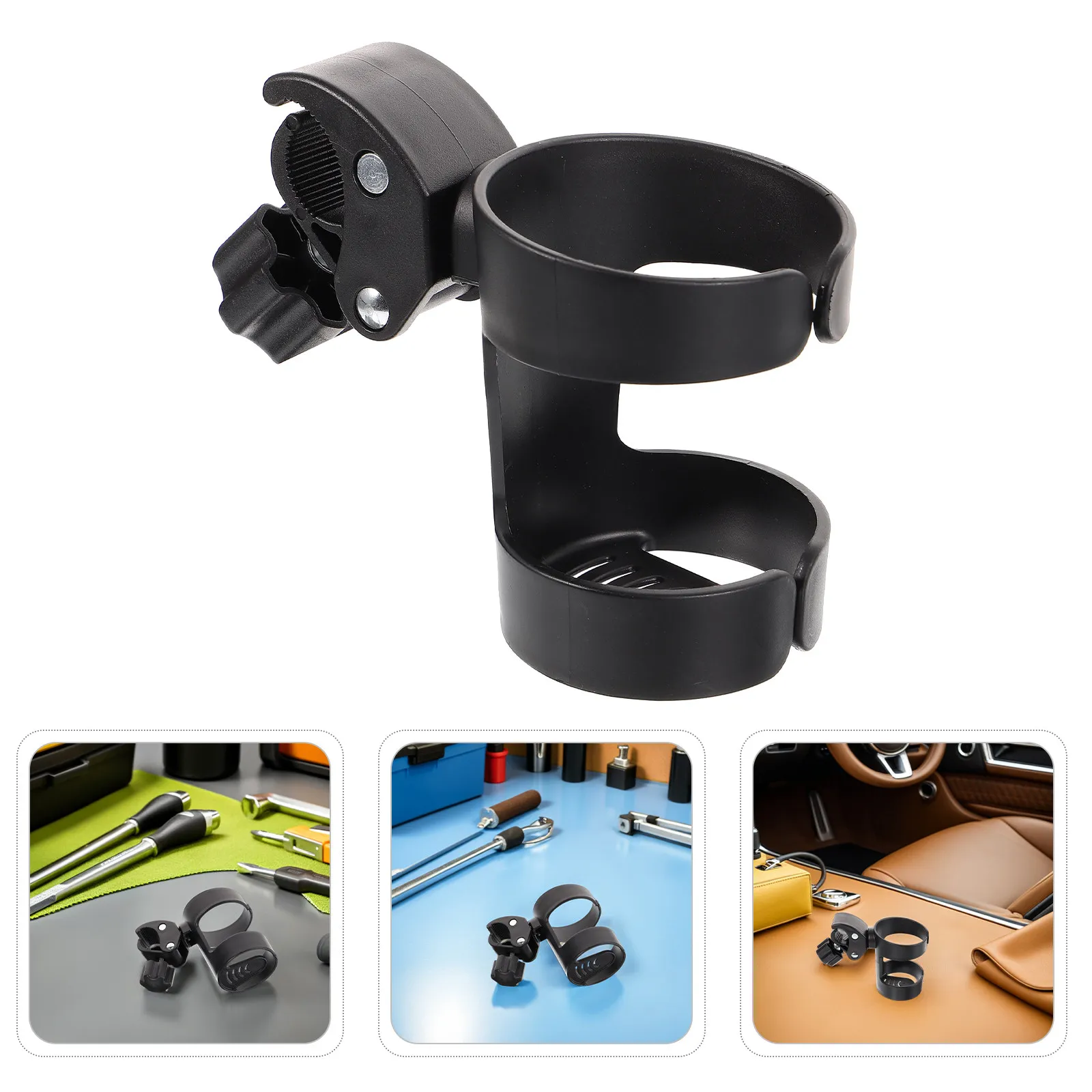 

2Pcs Wheelchair Cup Holder Adjustable Angle for Walker Stroller Pram Lightweight Portable Bottle Holder