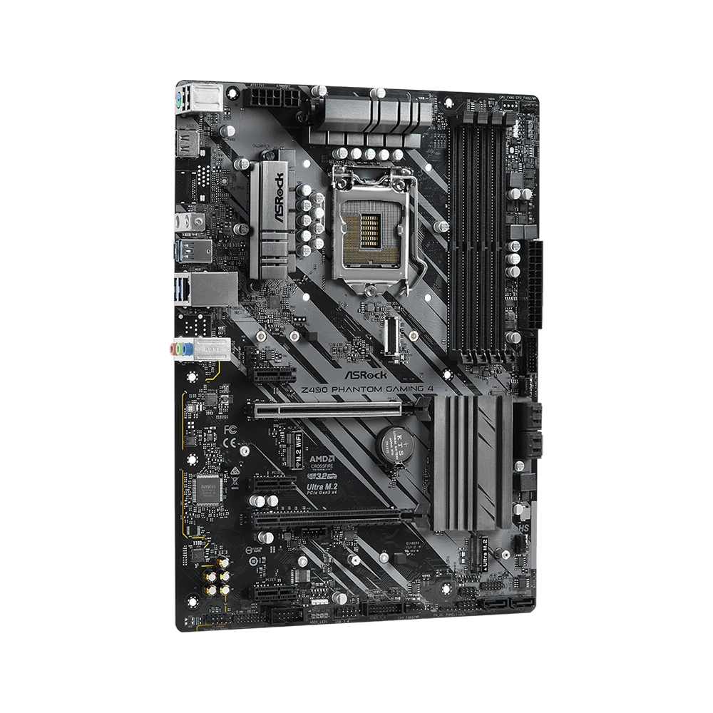 Материнская плата ASRock Z490 для PHANTOM GAMING 4, поддерживает телефон, версии 10400, i5 10300, i3-4400, ЦП LGA1200, DDR4, 3,0 МГц, M.2, NVME, PCIe