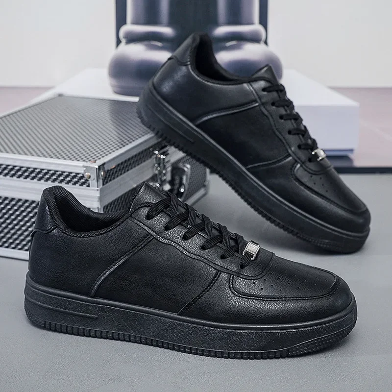 Merk Lederen Heren Sneakers Wit Platform Heren Sportschoenen Ademende Vrijetijdsschoenen Heren Boardschoenen Кроссовки Мужские