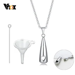 Vnox Teardrop Ashes Cremation Women Necklace Jewelry, Memorial Keepsake Urn Remembrance Gift, Stainless Steel Water Drop Pendant