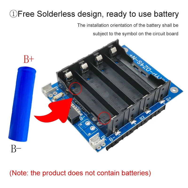 DIY 16V 4S Power Wall Battery Holder 18650 Battery Pack with 4S 30A BMS 4S1P 4S2P Battery box/storage