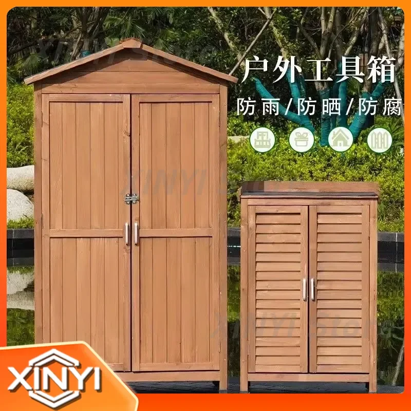 Outdoor Tool Room Storage Cabinet for Garden Courtyard Indoor Balcony Rainproof Sunscreen Waterproof Glove Box Cabinet