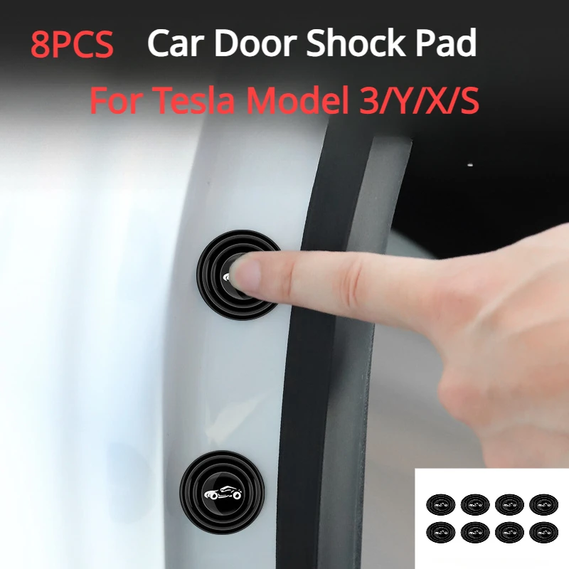 Car Door Shock Pad for Tesla Model 3YX S Anti-collision Closing Anti-shock Protection Soundproof Silent Trunk Buffer Gasket 2023