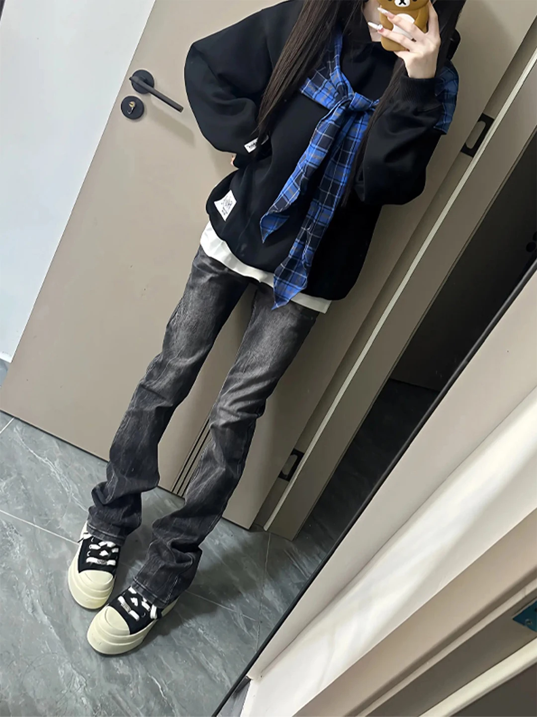 

Мужские джинсы Waed Bla прямого кроя, облегающие, в американском стиле, повседневные, износостойкие, эластичные, осенние, сезонные