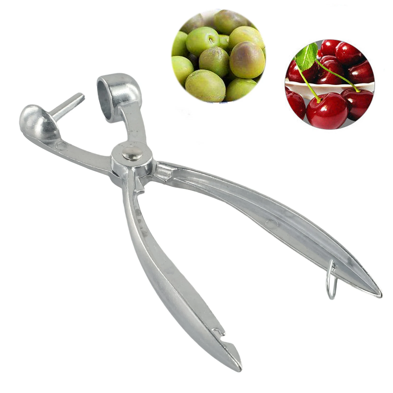 Silver Cherry Core Remover Aluminum Alloy Cherry Olive Ter Stoner Fruit Remover Core Fruits Cherry Pitter Kitchen Gadgets