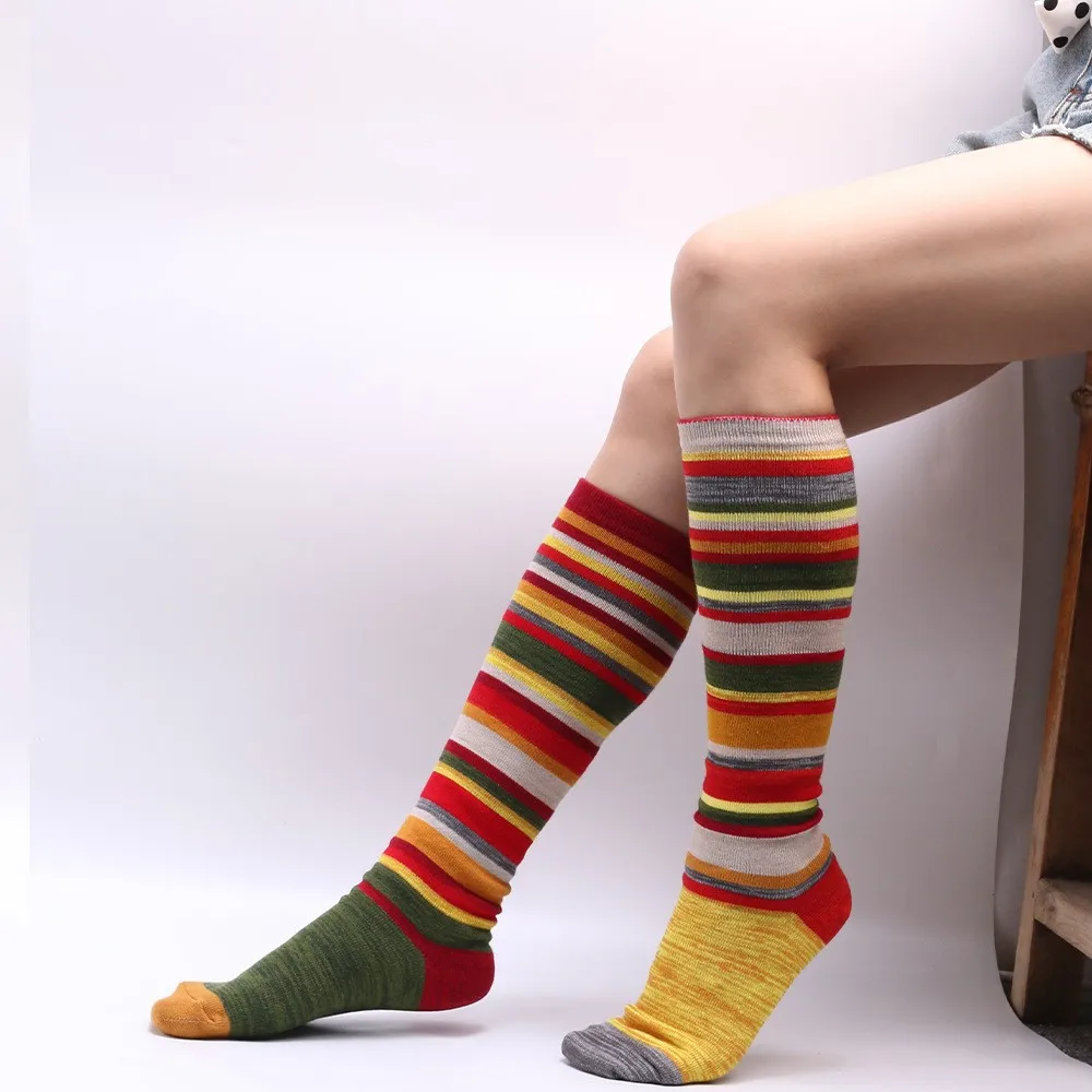 Womens Diabetic Socks Ladies Non Binding Gentle Elastic Top Soft Grip Cotton Rich Long Knitted Wool Stockings Under-knee Length