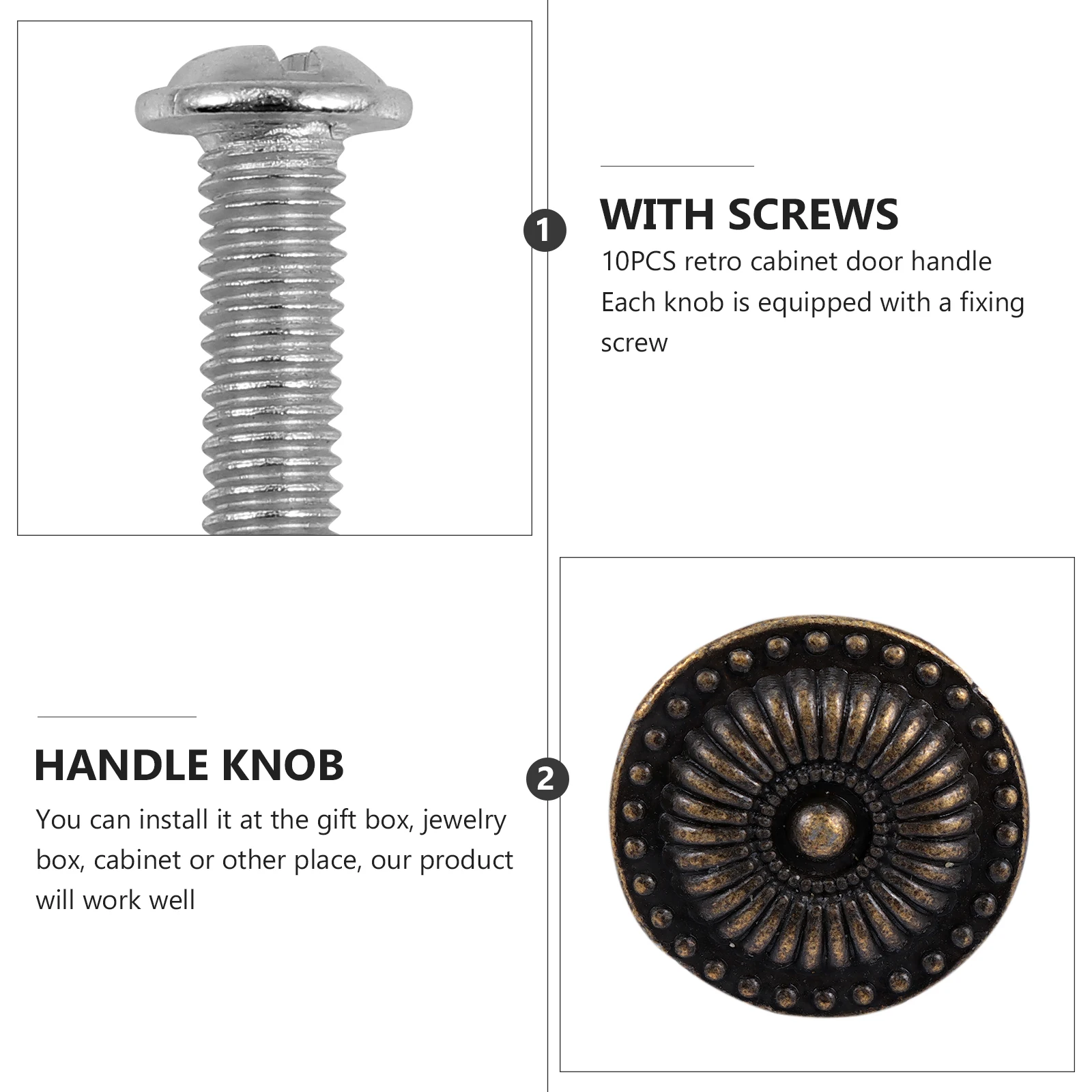 

Alloy Round Handle Pull Vintage Knobs for Drawers Wardrobe Cabinet Door Handles