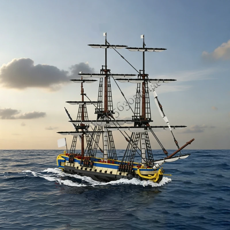 

4663 PCS Classic Sailing Frigate Warship Model Building Block Kids Educational Assembly Toys Boys Birthday Creative Display Gift