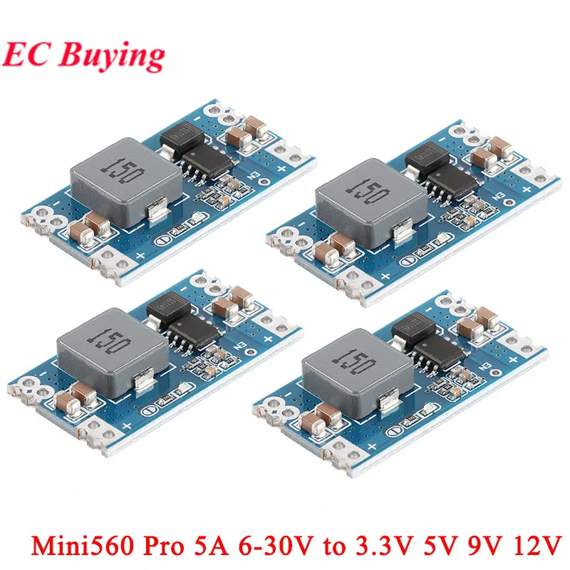 10Pcs/1pc Mini560 Pro 5A DC-DC Mini 560 PRO Step-Down Buck Stabilized Voltage Power Supply Module 6-30V To 3.3V 5V 9V 12V Output